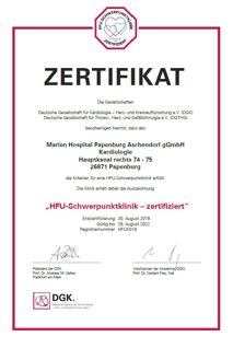 Zertifikat HFU