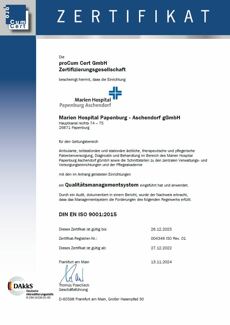 Norm DIN EN ISO 9001:2015